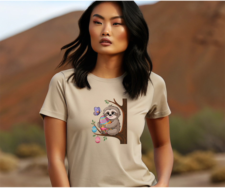 Sloth Easter Tree T-shirt