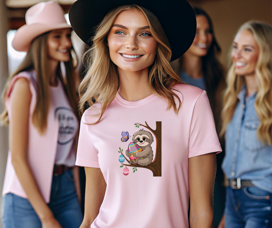 Sloth Easter Tree T-shirt