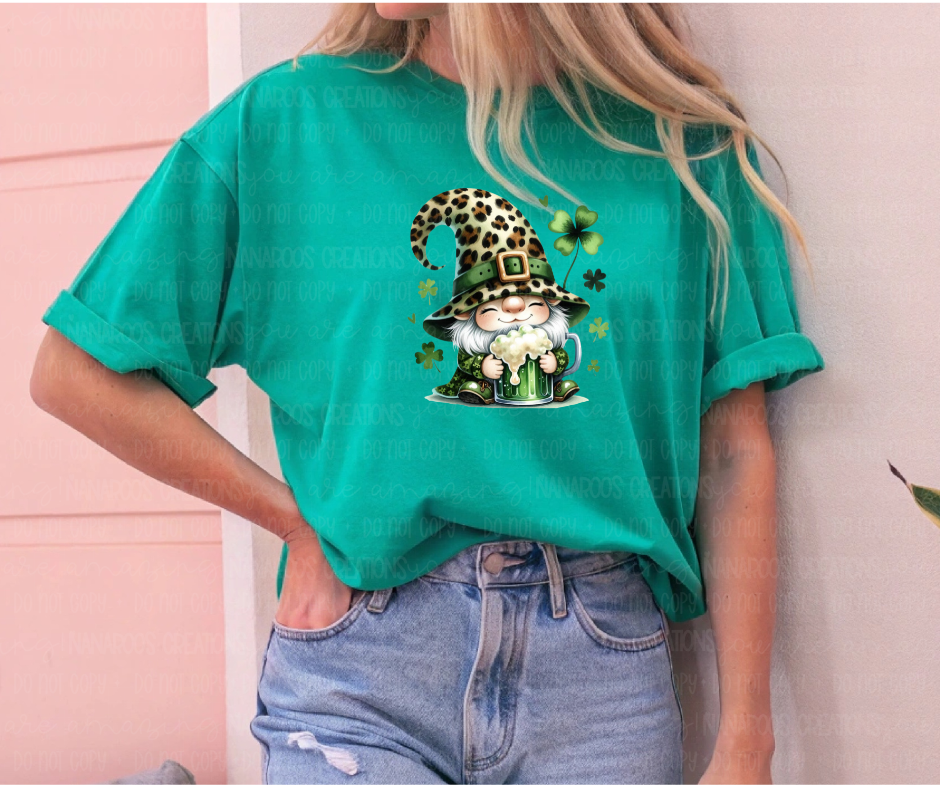 Short sleeve saint Patrick gnome