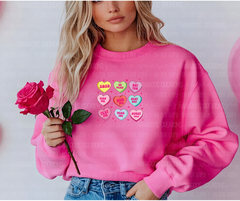 Candy Heart Love Sweatshirt