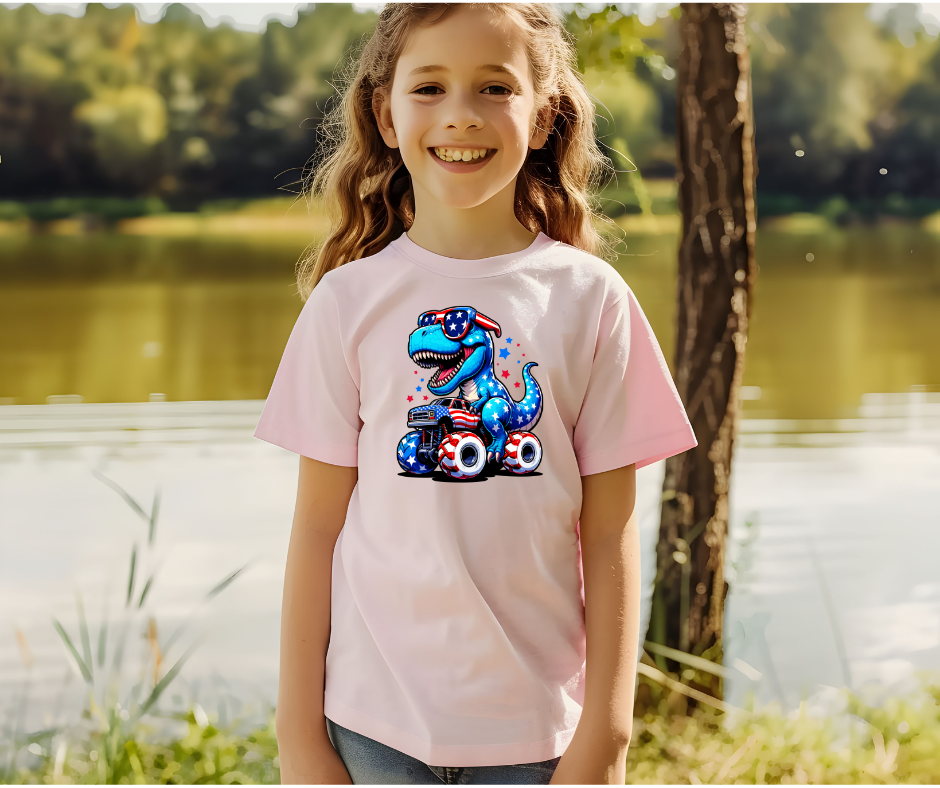 Dinosaur 4th of July t-shirt
