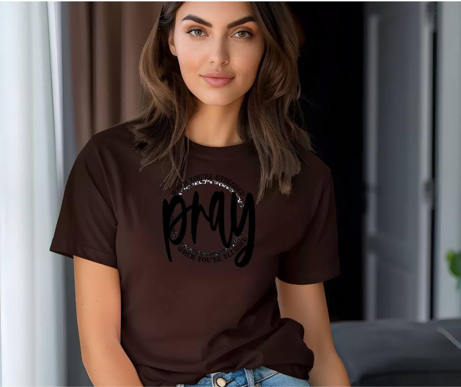 Pray More Faith Tee