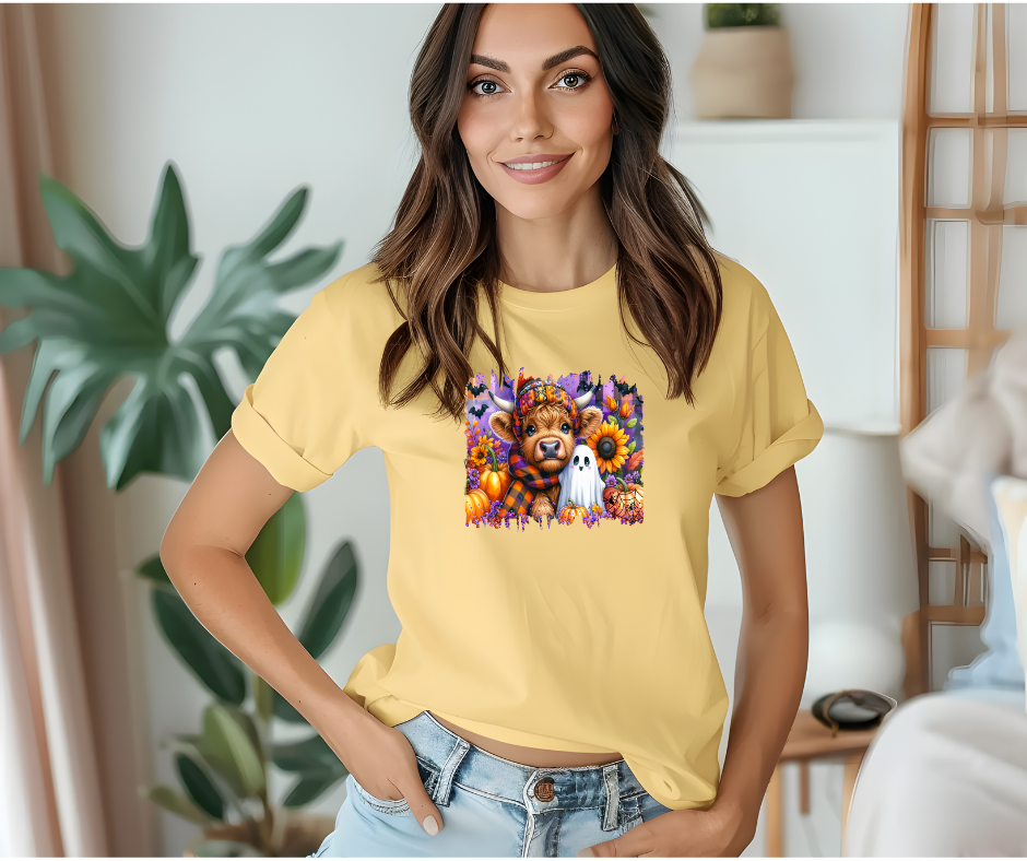 Fall Highland Cow T-shirt
