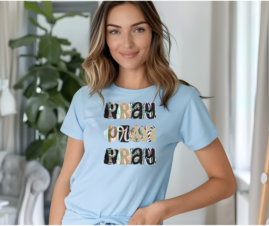 Pray Praise Pray Faith Tee