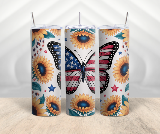 Sunflower & Butterfly Tumbler