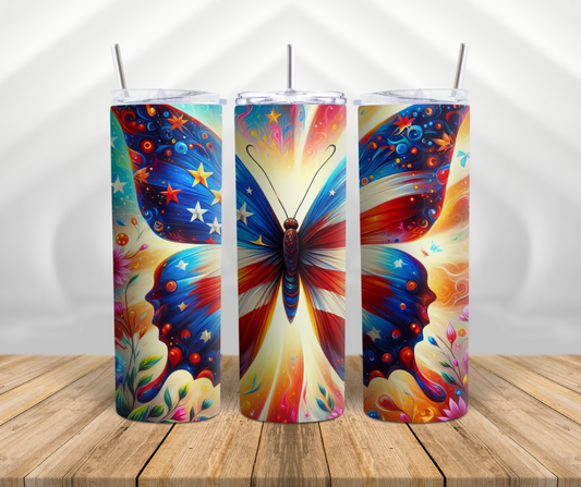 Colorful Butterfly Tumbler