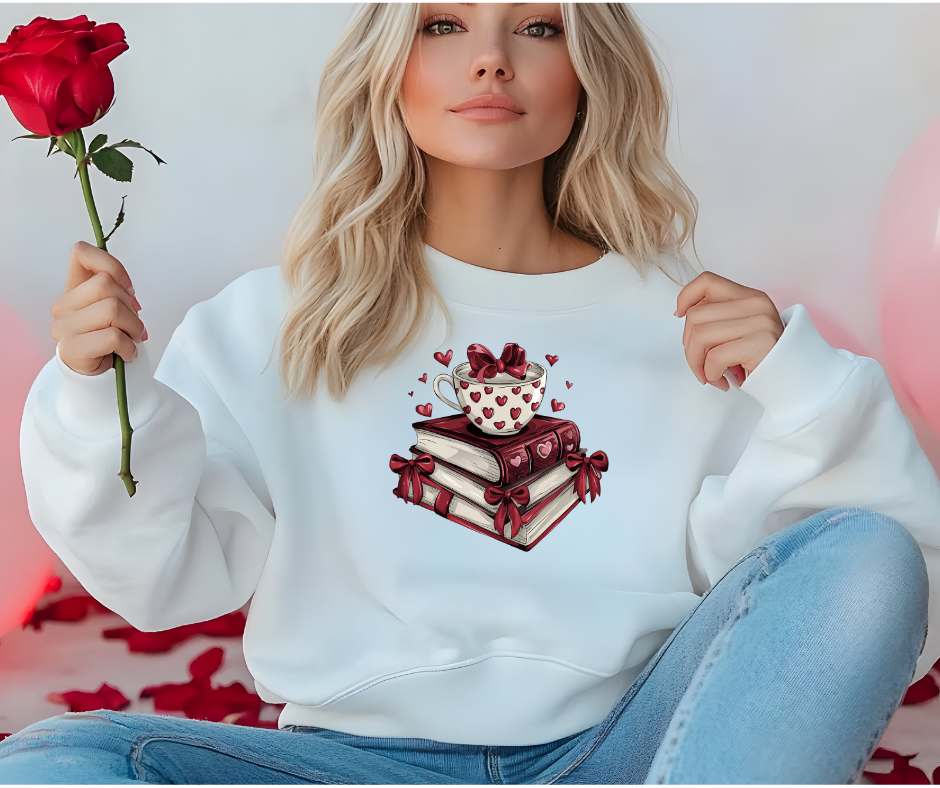 Valentines Books Sweatshirt