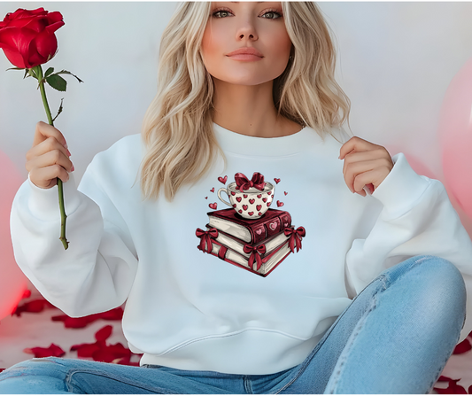 Valentines Books Sweatshirt