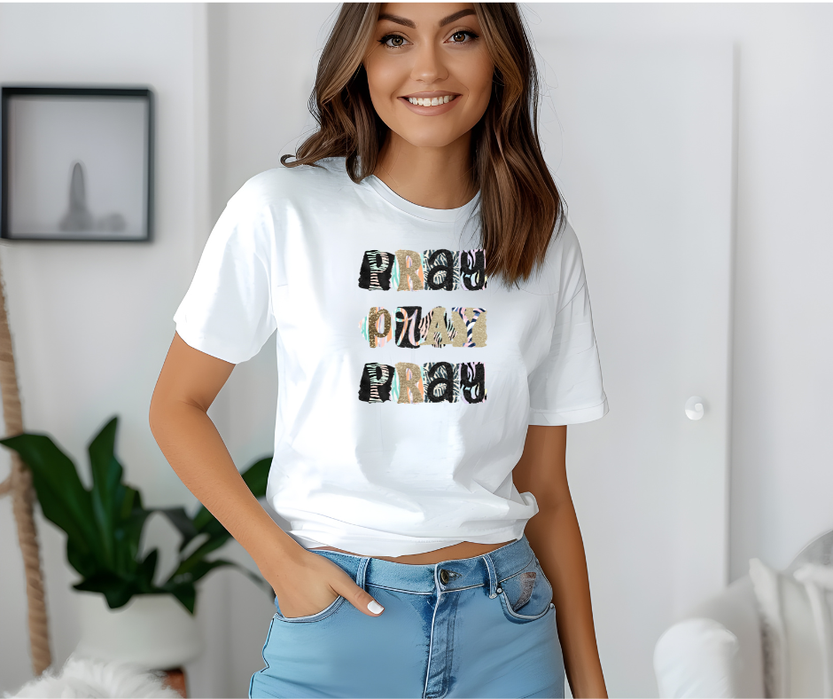 Pray Praise Pray Faith Tee