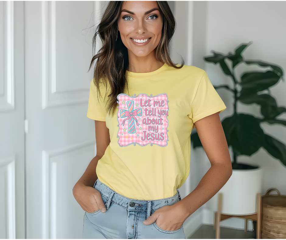 Let me tell you about my Jesus pink T-shirt