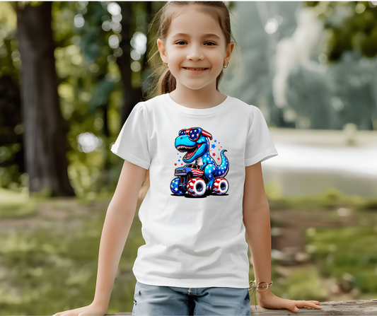 Dinosaur 4th of July t-shirt