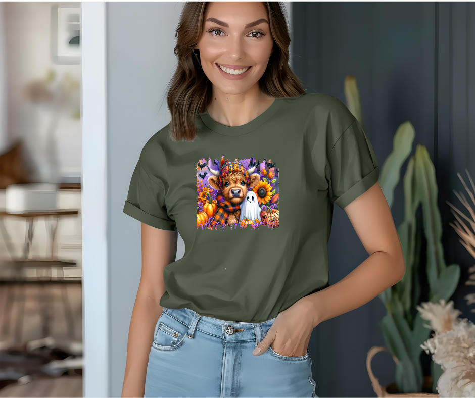 Fall Highland Cow T-shirt