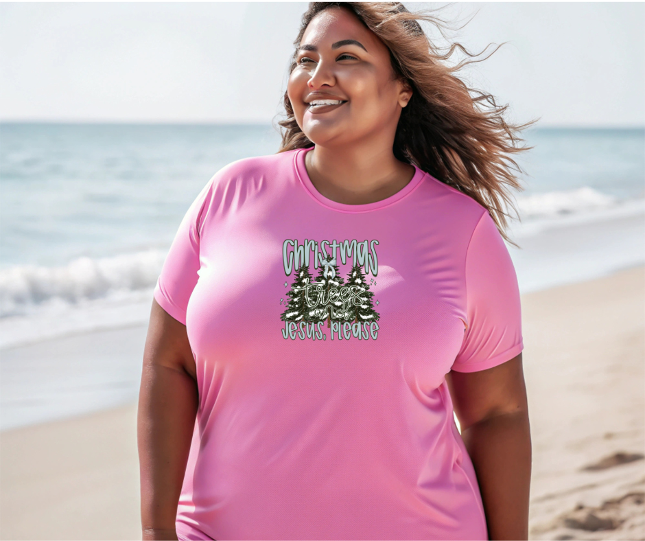 Christmas Trees and Jesus Shirt – Christian Christmas Tee / Holiday Sweatshirt