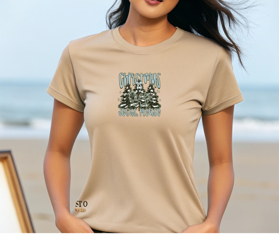 Christmas Trees and Jesus Shirt – Christian Christmas Tee / Holiday Sweatshirt