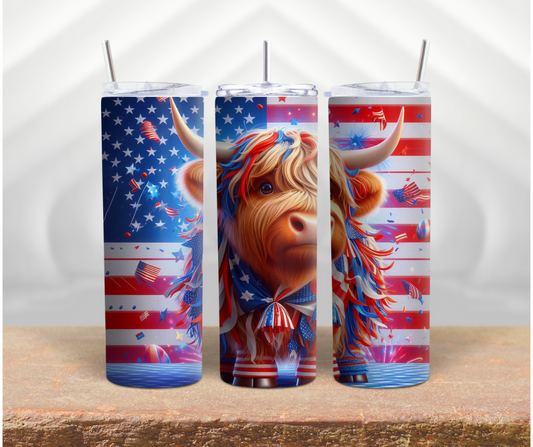 Highland cow tumbler