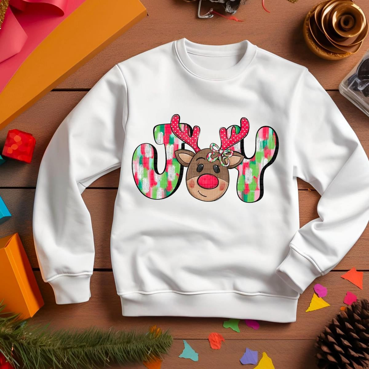 Joy and Noel sweatshirts