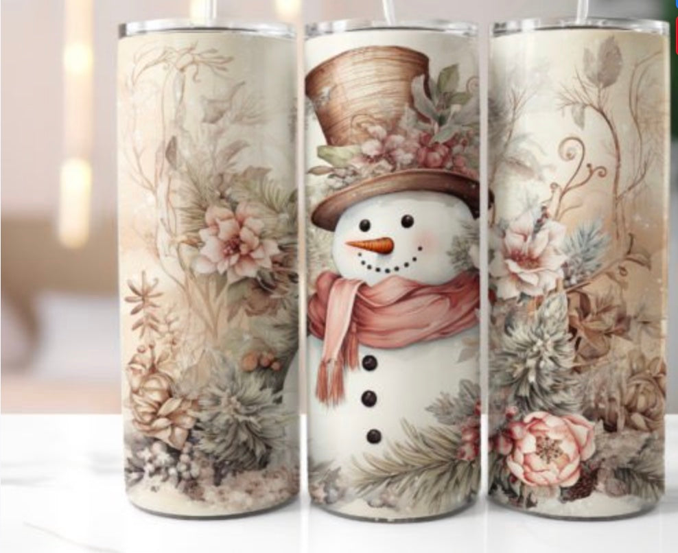 Snowman 20 0z tumbler